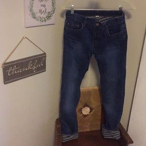 Flannel lines jeans